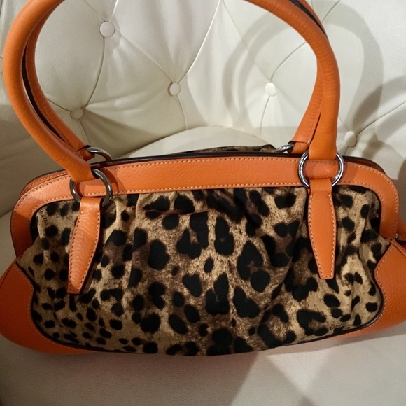 Dolce & Gabbana Leopard Purse with Orange Leather - Picture 2 of 8